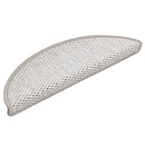 Vidaxl-Treppenmatten selbstklebend 15 St. Sisal Look 56x17x3 cm Platina Farbe