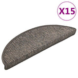 Vidaxl-Treppenmatten selbstklebend 15 St. Sisal Look 56x17x3 cm brauner Beige