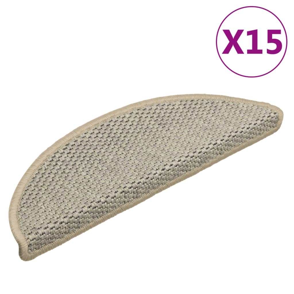 Vidaxl Stair Mats Selflezivni 15 St Sisal Look 56x17x3 cm svetlo zelena