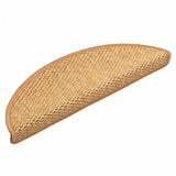 Vidaxl trappematter selvklebende 15 st sisal look 56x17x3 cm sisal farget