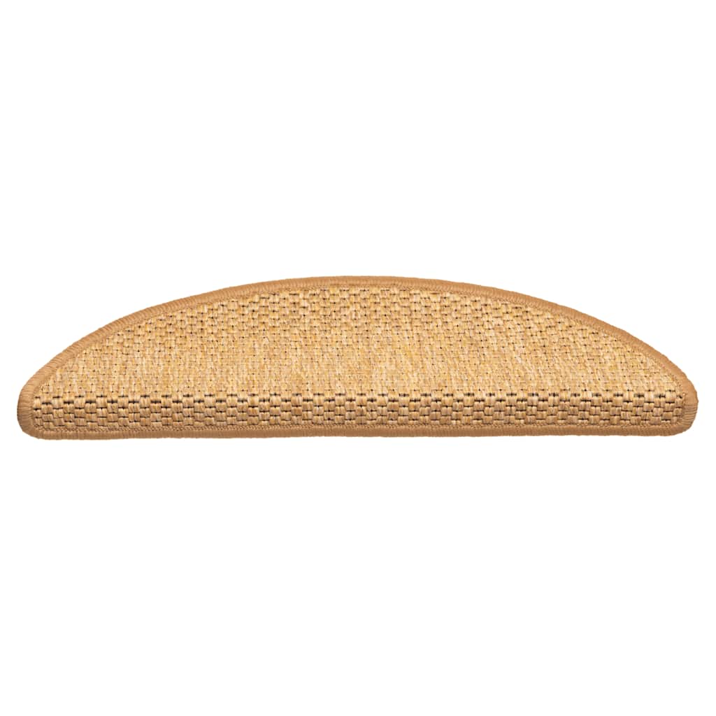 Vidaxl-Treppenmatten selbstklebend 15 St. Sisal Look 56x17x3 cm Sisalfarbe