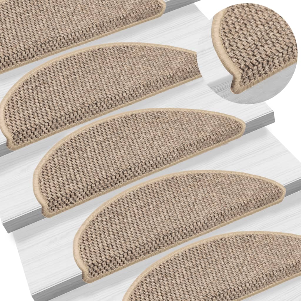 Vidaxl Stir Mäts selbststänneg 15 St Sisal kuckt 56x17x3 cm donkel Bige