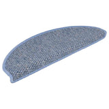 Vidaxl tappetini per autoadesivi 15 St sisal look 65x21x4 cm blu