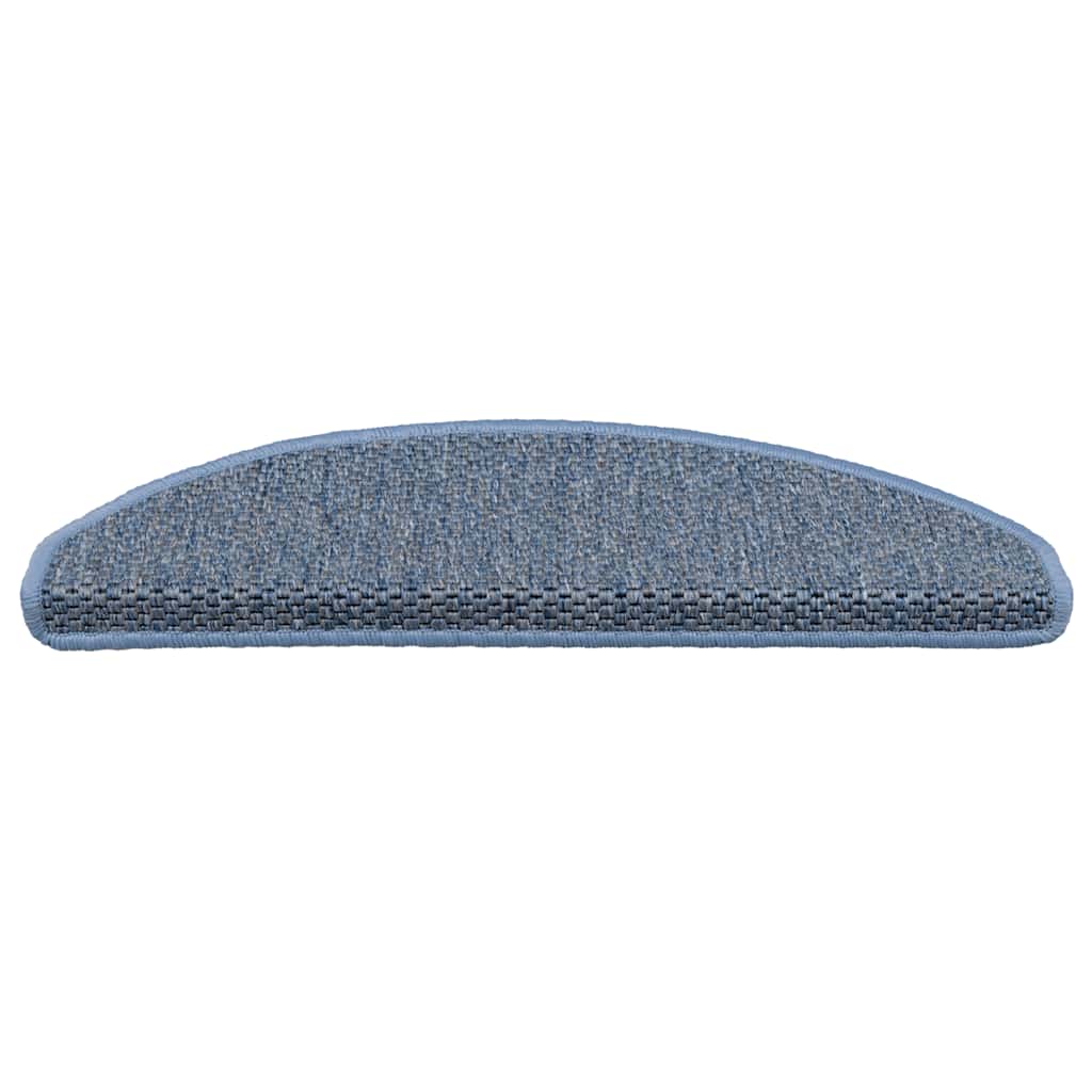 Vidaxl Treppenmatten selbstklebend 15 St. Sisal Look 65x21x4 cm Blau