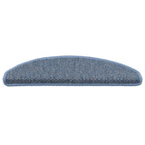 Vidaxl Treppenmatten selbstklebend 15 St. Sisal Look 65x21x4 cm Blau