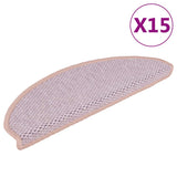 Vidaxl Treppenmatten selbstklebend 15 St. Sisal Look 65x21x4 cm Pink