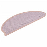 Vidaxl Stair Mats auto-adhésif 15 st sisal look 65x21x4 cm rose