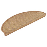 Vidaxl tappetini per scale autoadesiva 15 st sisal look 65x21x4 cm sisal colorato