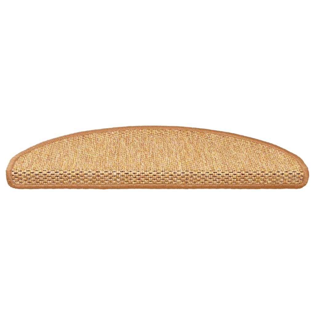 Vidaxl-Treppenmatten selbstklebend 15 St. Sisal Look 65x21x4 cm Sisalfarbe