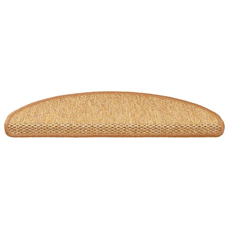 Vidaxl-Treppenmatten selbstklebend 15 St. Sisal Look 65x21x4 cm Sisalfarbe