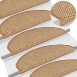 Vidaxl Staps Mants selbstbesiv 15 St Sisal kuckt 65x21x4 cm Sisal faarweg