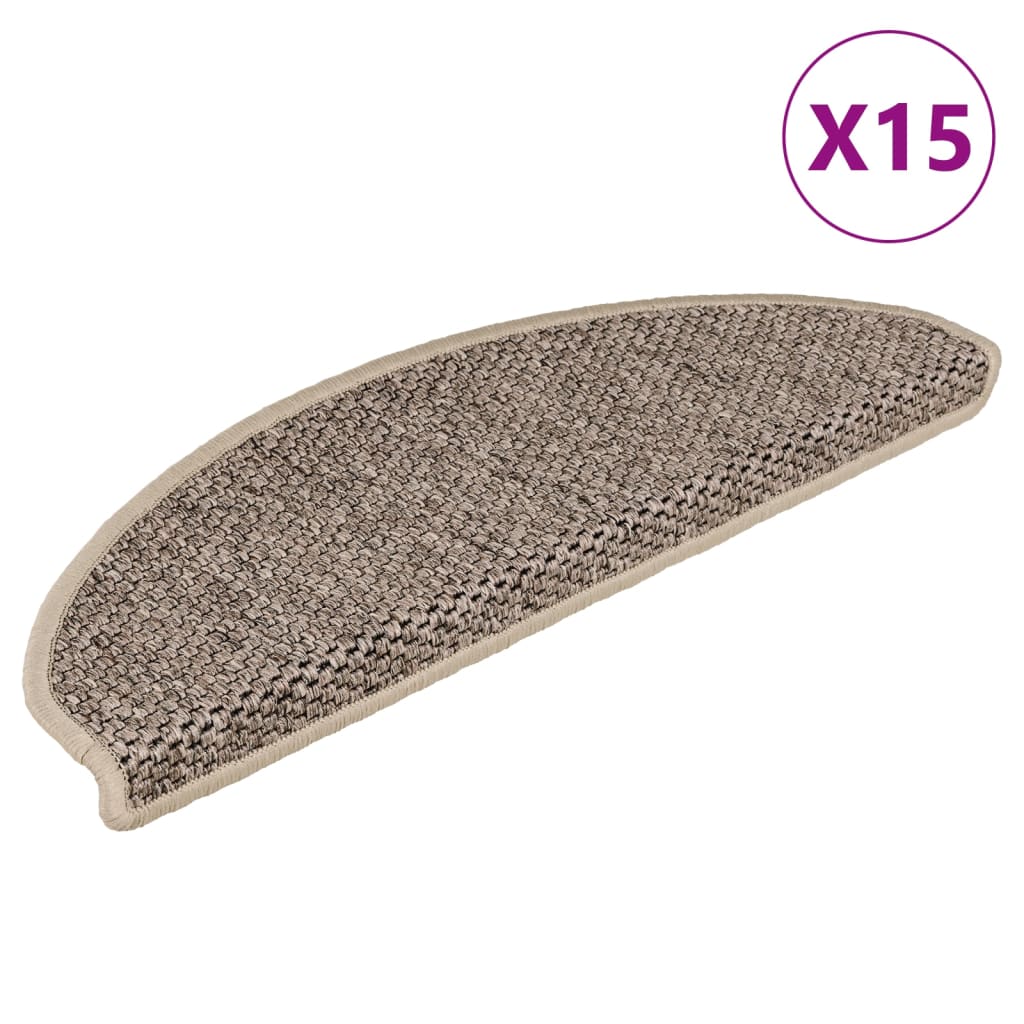 Vidaxl Streaz Mäts selbstbesëtzer 15 St Sisal kuckt 65x21x4 cm donkel Bige