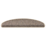 Vidaxl Treppenmatten selbstklebend 15 St. Sisal Look 65x21x4 cm dunkler Beige