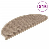 Vidaxl tappetini per autoadesivi 15 St sisal Look 65x21x4 cm color sabbia