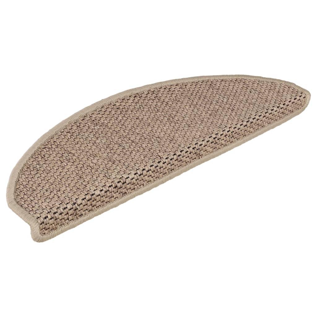 Vidaxl tappetini per autoadesivi 15 St sisal Look 65x21x4 cm color sabbia