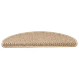 Vidaxl-Treppenmatten selbstklebend 15 St. Sisal Look 65x21x4 cm sandfarben