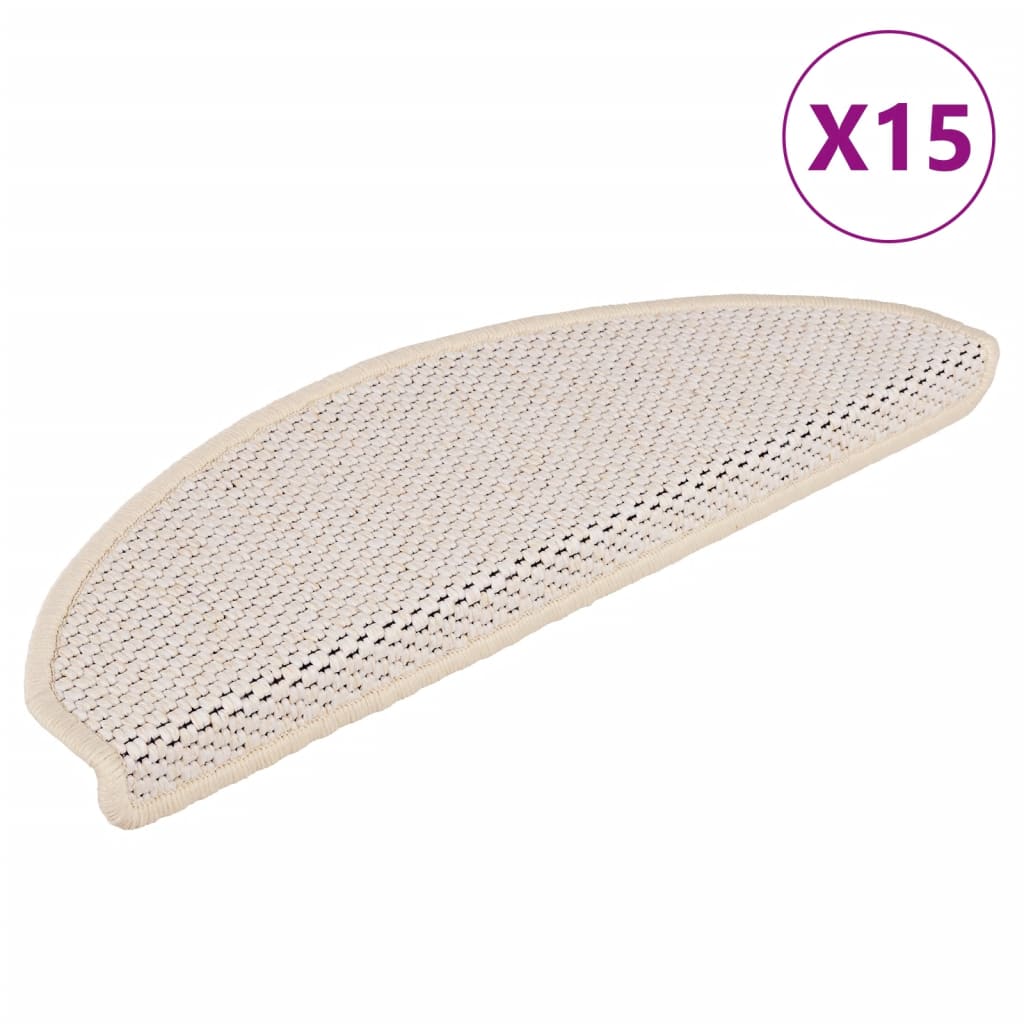 Vidaxl tappetini per autoadesivi 15 St sisal look 65x21x4 cm berber