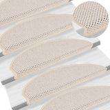 Vidaxl tappetini per autoadesivi 15 St sisal look 65x21x4 cm berber