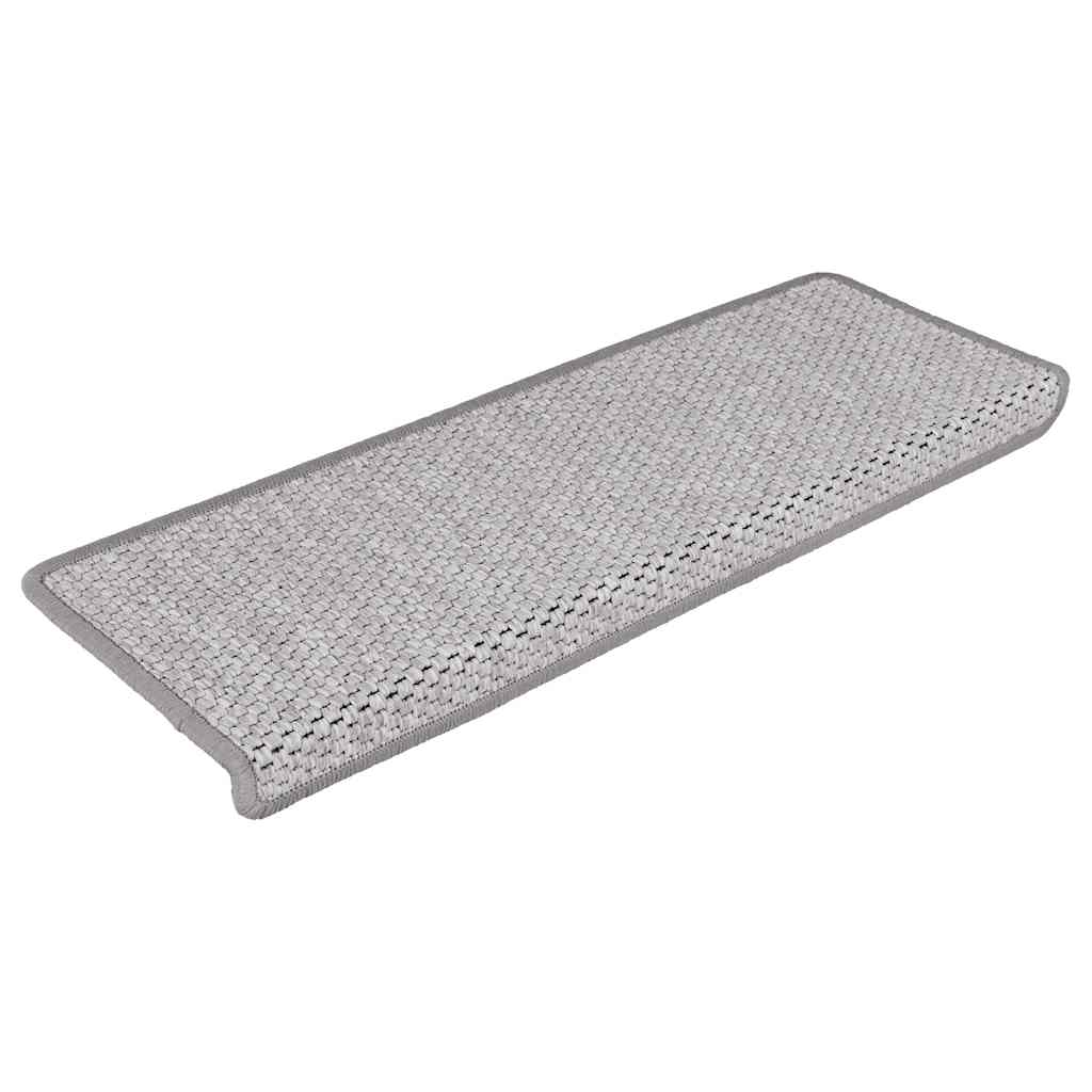 Vidaxl tappetini per autoadesivi 15 St sisal Look 65x21x4 cm Colore platina