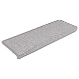 Vidaxl Stair Mats Selflezivni 15 St Sisal Look 65x21x4 cm Platina barva