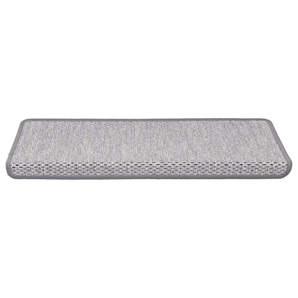 Vidaxl Stair Mats Selflezivni 15 St Sisal Look 65x21x4 cm Platina barva