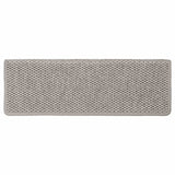 Vidaxl-Treppenmatten selbstklebend 15 St. Sisal Look 65x21x4cm Silberfarbe