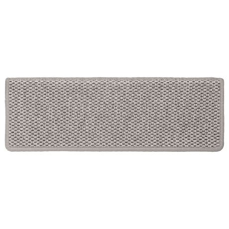 Vidaxl-Treppenmatten selbstklebend 15 St. Sisal Look 65x21x4cm Silberfarbe