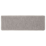 Vidaxl-Treppenmatten selbstklebend 15 St. Sisal Look 65x21x4cm Silberfarbe