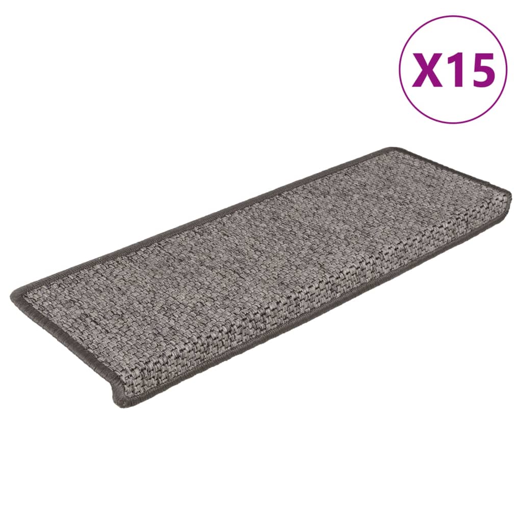 Vidaxl Staicases auto-adhésif 15e sisal look 65x21x4cm gris et beige