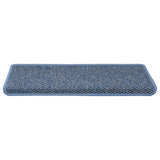 Vidaxl Treppenmatten selbstklebend 15 St. Sisal Look 65x21x4 cm Blau