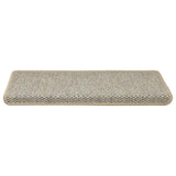 Vidaxl-Treppen selbst klebend 15 St. Sisal Look 65x21x4 cm Grün