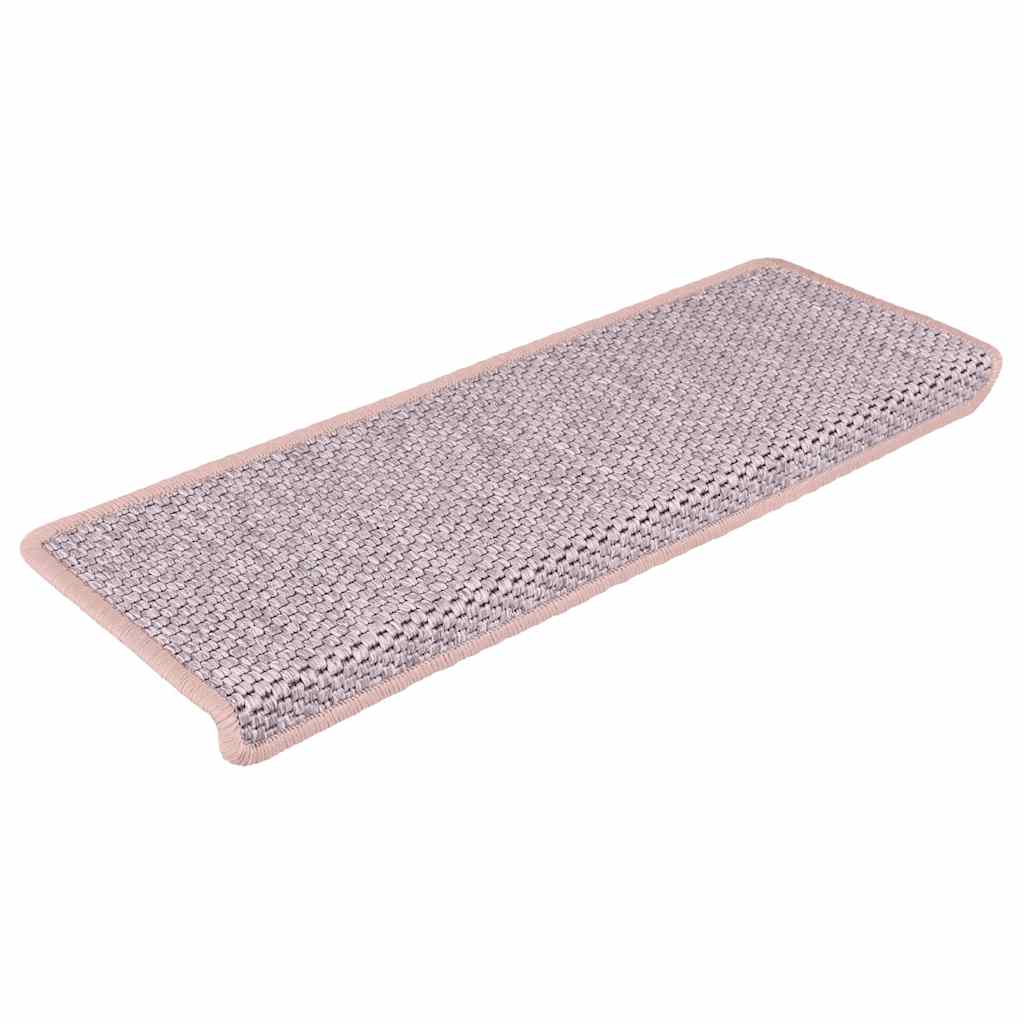 Vidaxl Stair Mats Selflezivni 15 St Sisal Look 65x21x4 cm roza