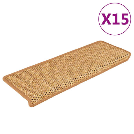 Vidaxl-Treppenmatten selbstklebend 15 St. Sisal Look 65x21x4 cm Orange