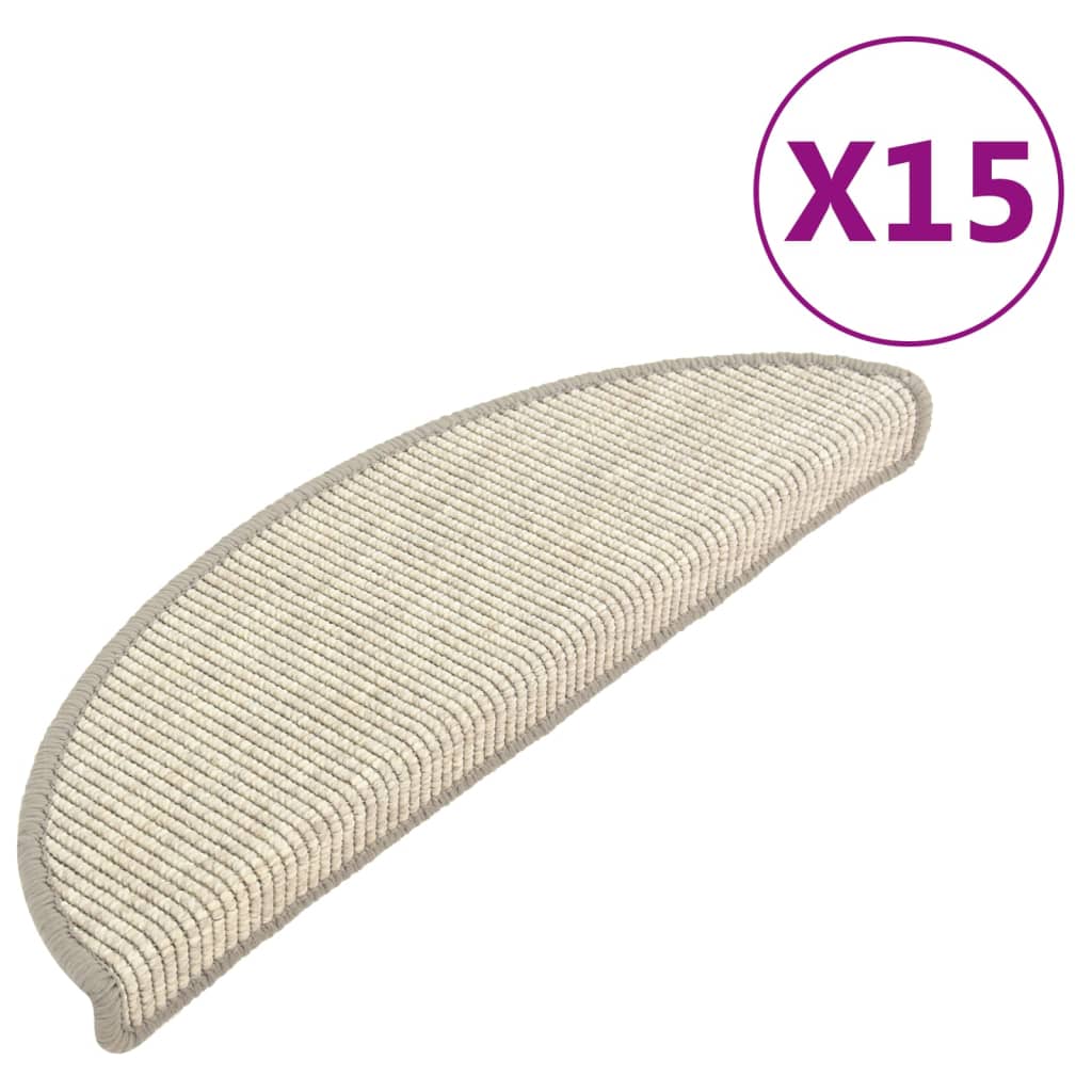 Vidaxl Stair Mats auto-adhésif 15 ST 56x17x3 cm Colore en argent