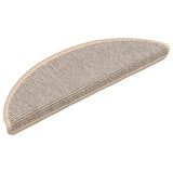 Vidaxl -Treppenmatten 15 ST 56x17x3 cm Silberhemisphäre