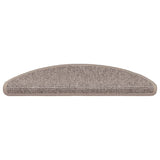 VidaXL Stufenmatten 15 Stk. 56x17x3 cm dunkelbeige halbrund