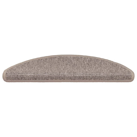 VidaXL Stufenmatten 15 Stk. 56x17x3 cm dunkelbeige halbrund