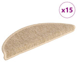 Vidaxl Treppenmatten Selbstadhäsiv 15 ST 56x17x3 cm Licht Beige