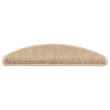 Vidaxl Treppenmatten Selbstadhäsiv 15 ST 56x17x3 cm Licht Beige