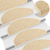 Vidaxl Stair Maty samoprzylepne 15 St Sisal Look 65x21x4 cm Beige