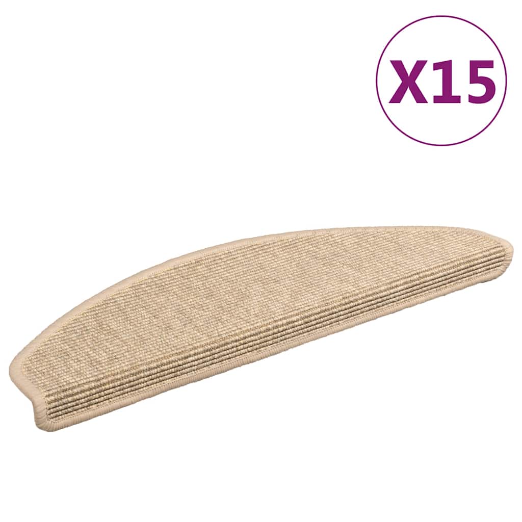Vidaxx Stufenmatten 15 St. 65x21x4 cm hellbeige halbrund groß