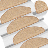 VidaXL Stufenmatten selbstklebend 15 Stück 65x21x4 cm Hellbraun