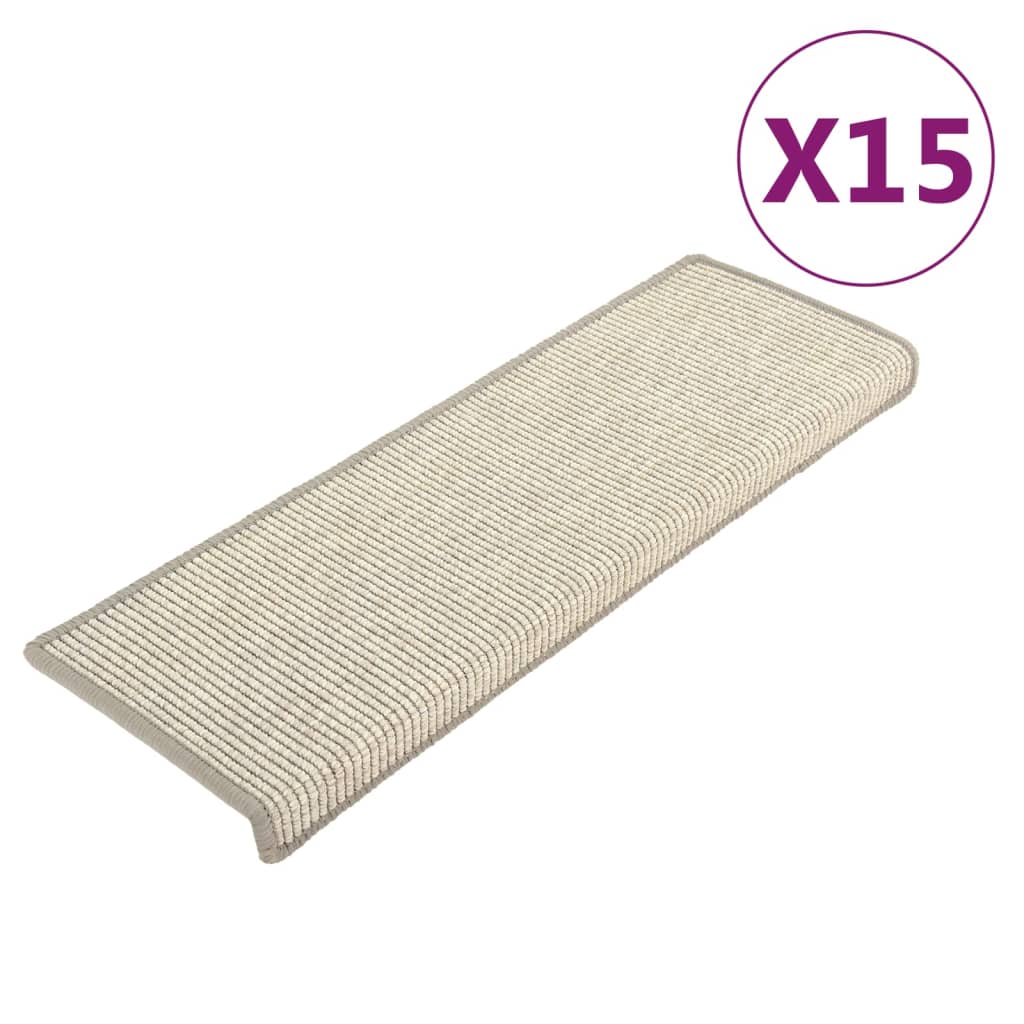 Vidaxl tappetini scale autoadesivo 15 st 65x21x4 cm color argento