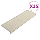 Vidaxl trappematter Selvbehandlingen 15 St 65x21x4 cm sølvfarget