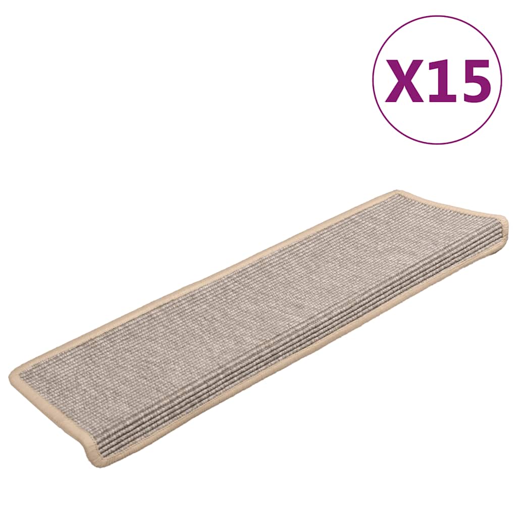 Vidaxx Stufenmatten 15 St. 65x21x4 cm Silber mit rechteckigem Rand