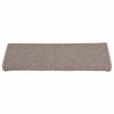 Vidaxl trapmatten 15 st 65x21x4 cm donkerbeige rechthoekige rand