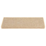 Vidaxx Stufenmatten 15 St. 65x21x4 cm hellbeige mit rechteckigem Rand