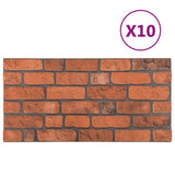 Vidaxl 10 St Wall Panels 3D Terracotta -färgade tegel EPS