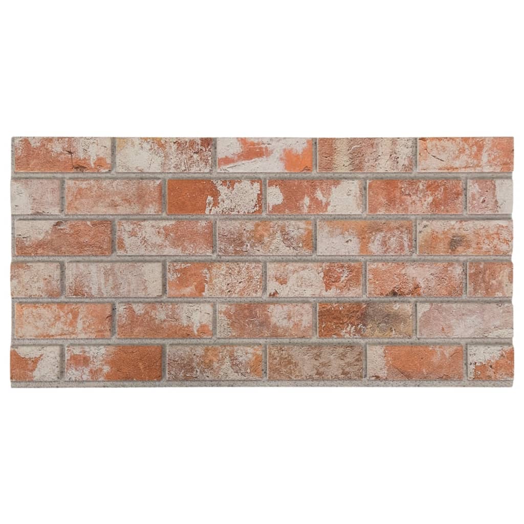 Vidaxl 10 St Wall Panels 3D Red Brick EPS