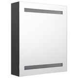 Vidaxl badkamerkast met spiegel en led 50x14x60 cm antracietkleurig